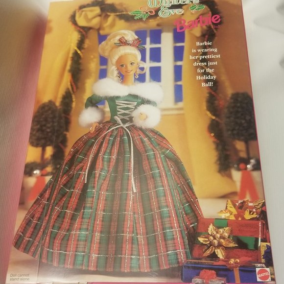 NIB NWOT 1994 Winter's Eve Barbie, w hair still in bun! - Picture 6 of 9